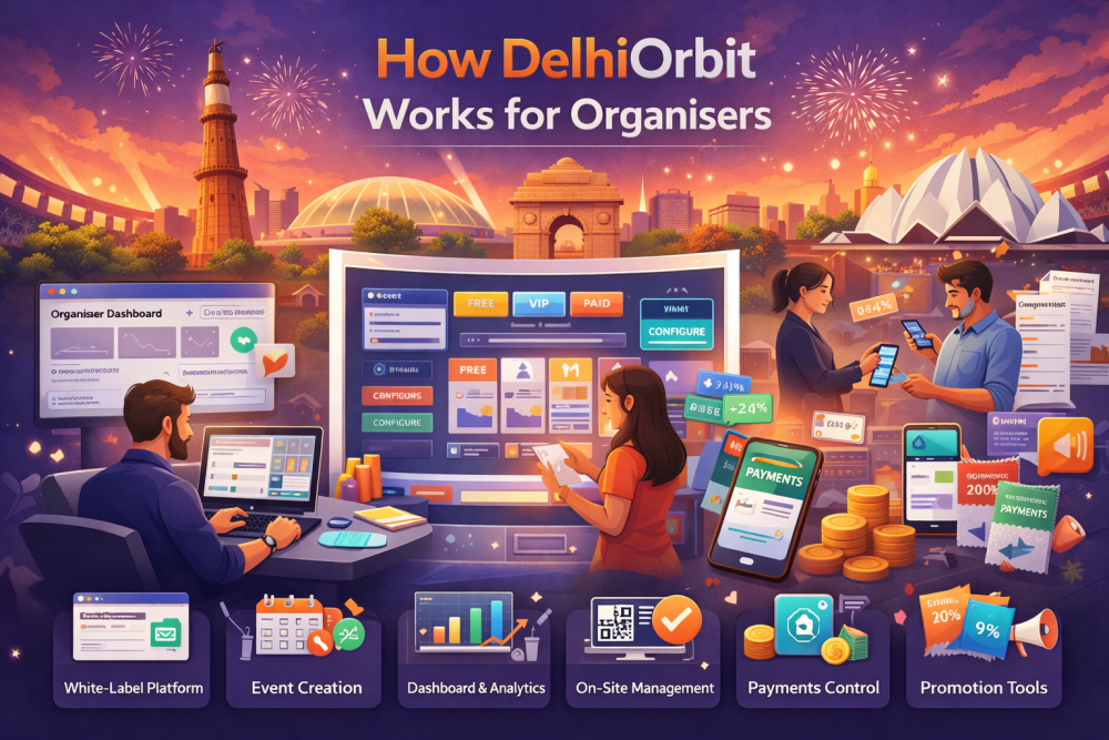 How  DelhiOrbit Works For Organisers